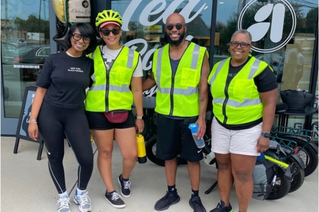 a group of people posing for the camera