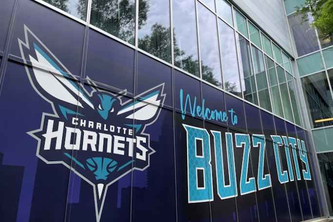 a close up of a sign