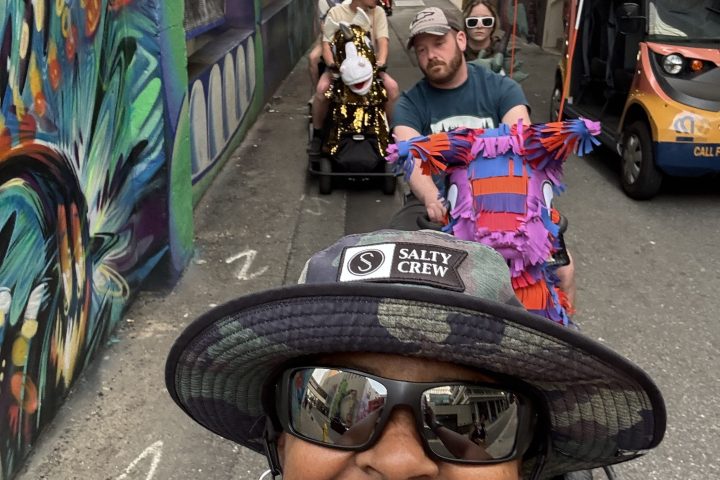 a person wearing a hat